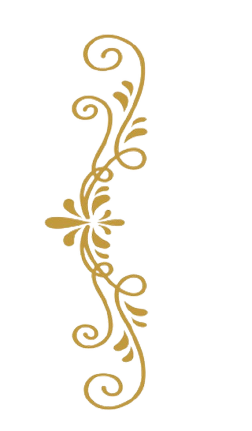 SoJo - Lebensmittelproduktion & Handel - Dies ist ein dekoratives florales Wirbelornament in Gold.
