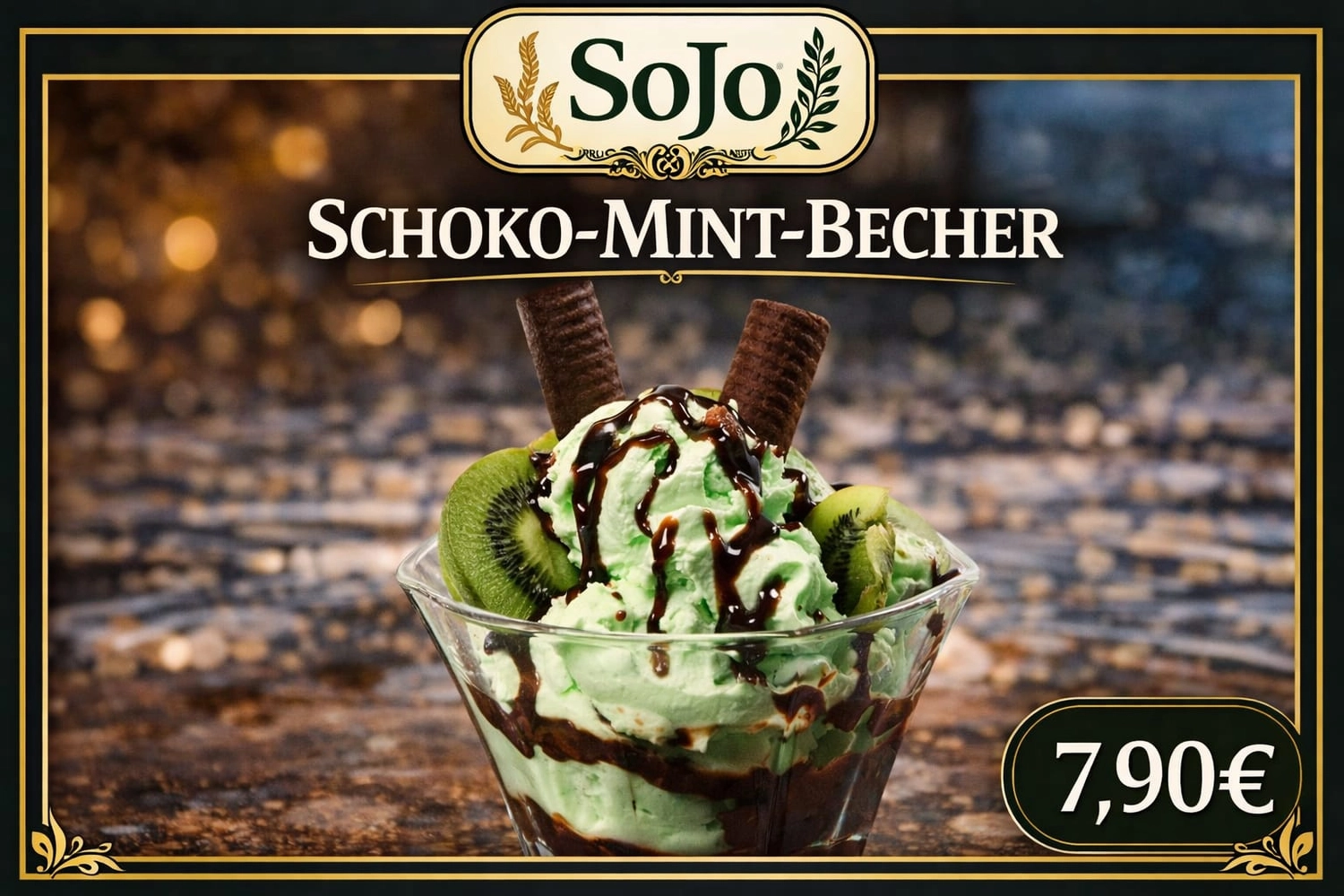 SoJo - Lebensmittelproduktion & Handel -SCHOKO-MINT-BECHE